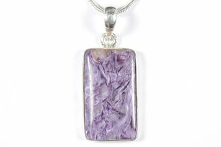Siberian Charoite Pendant (Necklace) - Sterling Silver #353992
