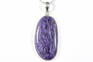 Siberian Charoite Pendant (Necklace) - Sterling Silver #353996