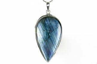 Brilliant Blue Labradorite Pendant with Chain #353884