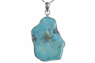 Kingman Turquoise Pendant (Necklace) - Sterling Silver #353920