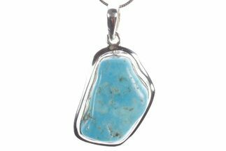 Kingman Turquoise Pendant (Necklace) - Sterling Silver #353924