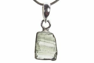 Green Moldavite Tektite Pendant ( g) - Czech Republic #353931