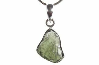Green Moldavite Tektite Pendant ( g) - Czech Republic #353935
