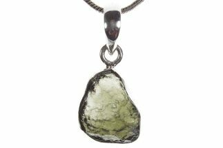Green Moldavite Tektite Pendant ( g) - Czech Republic #353938