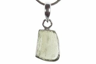 Green Moldavite Tektite Pendant ( g) - Czech Republic #353943