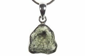 Green Moldavite Tektite Pendant ( g) - Czech Republic #353944