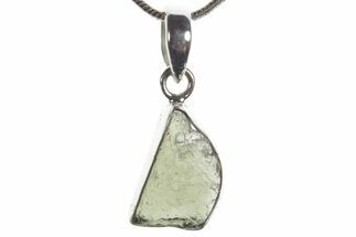 Green Moldavite Tektite Pendant ( g) - Czech Republic #353945