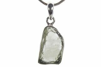 Green Moldavite Tektite Pendant ( g) - Czech Republic #353941