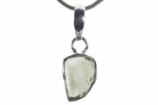 Green Moldavite Tektite Pendant ( g) - Czech Republic #353948