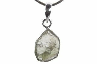 Green Moldavite Tektite Pendant ( g) - Czech Republic #353957