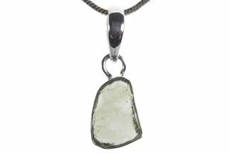 Green Moldavite Tektite Pendant ( g) - Czech Republic #353958