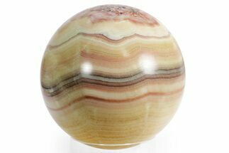 Polished, Orange Calcite Sphere - Mexico #355203