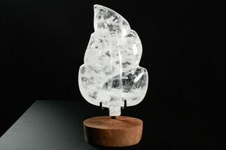 Gorgeous, Polished Clear Quartz Leaf with Stand - Madagascar #355280