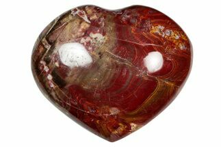 Polished Triassic Petrified Wood Heart - Madagascar #355584
