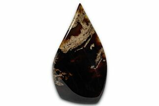Polished Indonesian Blue Amber Flame #355797