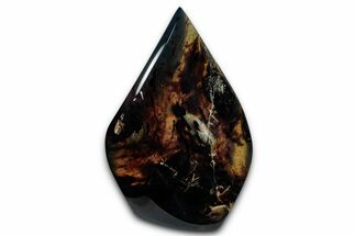 Polished Indonesian Blue Amber Flame #355803