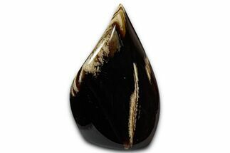 Polished Indonesian Blue Amber Flame #355805