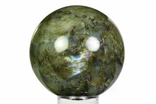 Flashy, Polished Labradorite Sphere - Great Color Play #355458