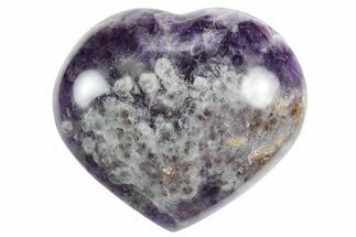 Polished Chevron Amethyst Heart - Madagascar #355652