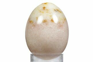 Polished Pink Calcite Egg - Utah #356236