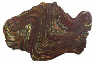 Polished Tiger Iron Stromatolite Slab - Billion Years #354945