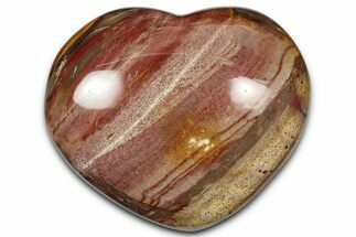 Polished Triassic Petrified Wood Heart - Madagascar #355625