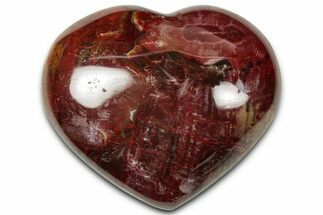 Polished Triassic Petrified Wood Heart - Madagascar #355636