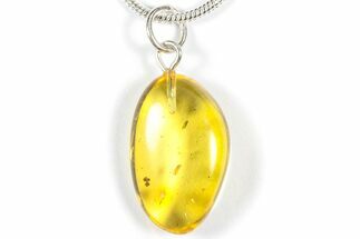 Polished Baltic Amber Pendant (Necklace) - Contains Fly! #358004