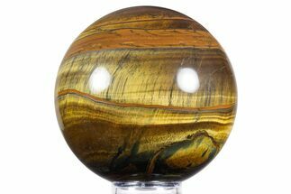 Polished Tiger's Eye Sphere - Top Quality #352489