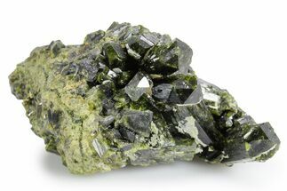 Lustrous Epidote Crystal Cluster - Peru #358423
