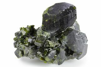 Lustrous Epidote Crystal Cluster - Peru #358424
