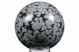 Polished Snowflake Obsidian Sphere - Utah #358480