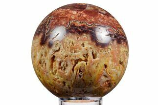 Polished Colorful Wild Fire Opal Sphere - Utah #358496