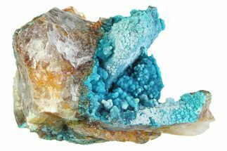 Vibrant Teal Chrysocolla Formation - Peru #358670