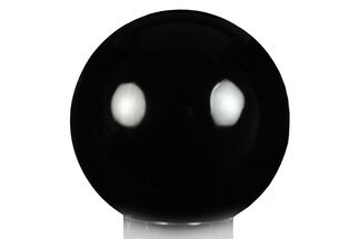 Polished Black Obsidian Sphere - Mexico #359244