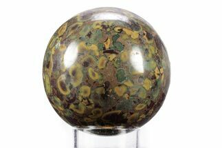 Polished Fruit Jasper Sphere - India #359731