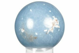 Polished Angelite (Blue Anhydrite) Sphere #359846