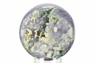 Polished Purple Botryoidal Grape Agate Sphere - Indonesia #360089