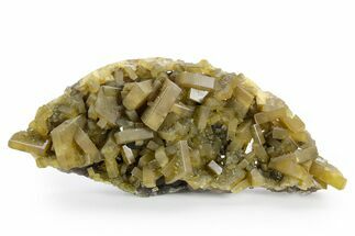 Golden Barite Crystals on Fluorite - Xiefang Mine, China #360528
