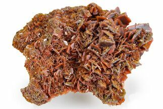 Fiery, Red-Orange Wulfenite Cluster - Kuruktag Mountains, China #361064
