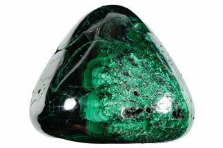 Flowery Polished Malachite Specimen - DR Congo #360910