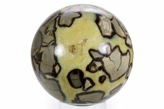 Huge, Polished Septarian Sphere ( lbs) - Madagascar #361329