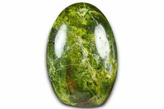 Polished Free-Standing Green Pistachio Opal - Madagascar #361540