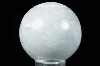 Polished Blue Calcite Sphere - Madagascar #361645