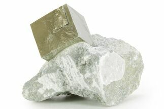 Natural Pyrite Cube In Rock - Navajun, Spain #361872