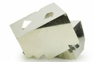 Shiny, Natural Pyrite Cube Cluster - Navajun, Spain #361924