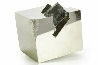 Shiny, Natural Pyrite Cube Cluster - Navajun, Spain #361926