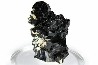 Lustrous Black Tourmaline (Schorl) Crystals w/ Feldspar - Namibia #361686