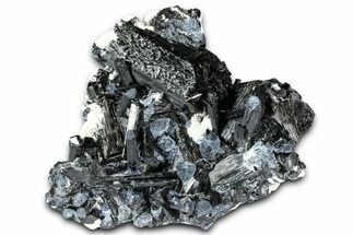 Lustrous Black Tourmaline (Schorl) Crystals w/ Feldspar - Namibia #361714