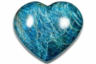 Polished Blue Apatite Heart - Madagascar #361743